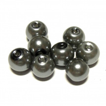 Perla vosková 6 mm - stříbrnošedá - 20 ks