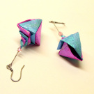 Mačkané lasturky - origami náušnice