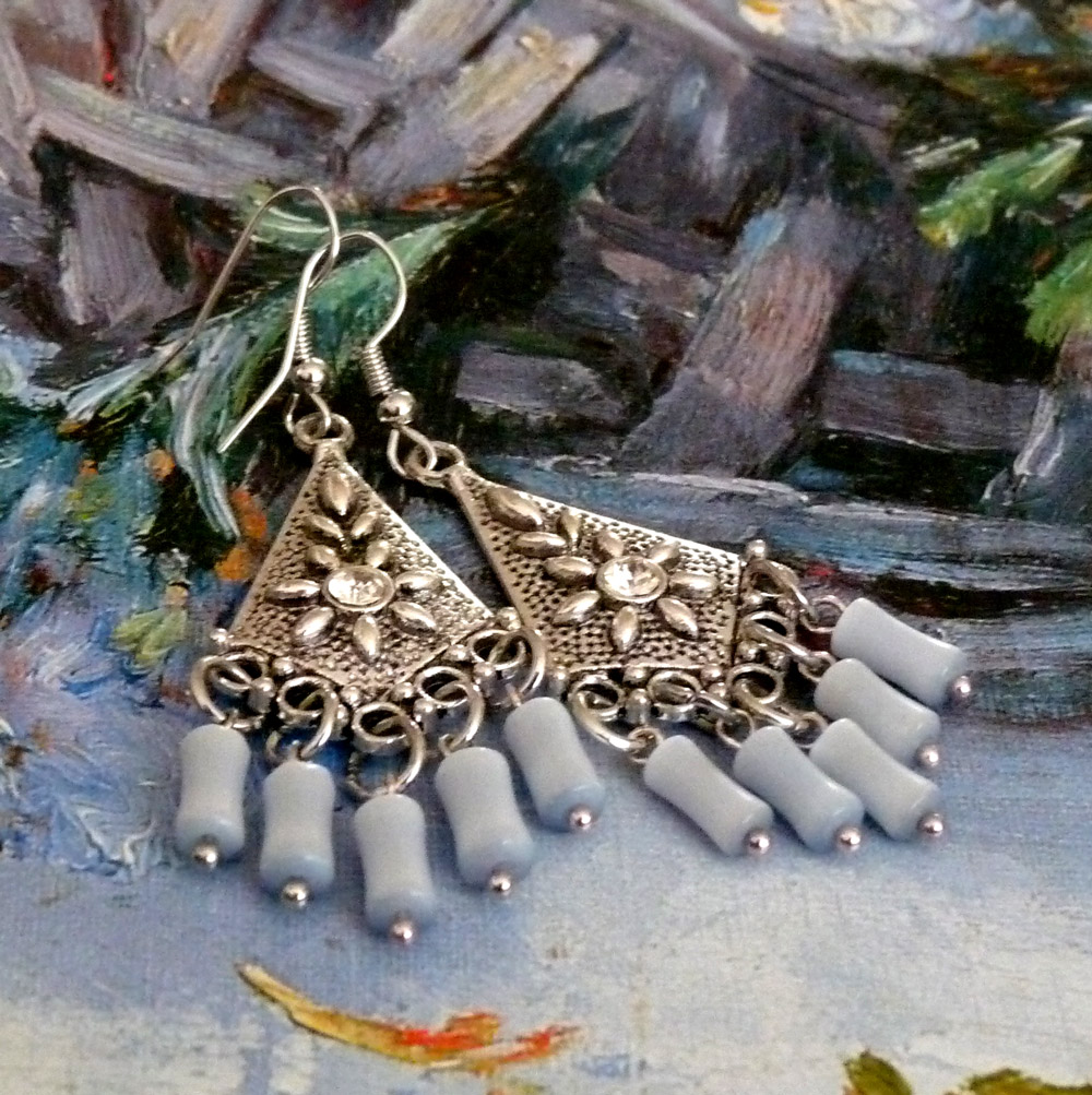 Náušnice - zimní květy