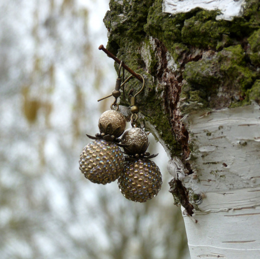 Náušnice - duhový déšť