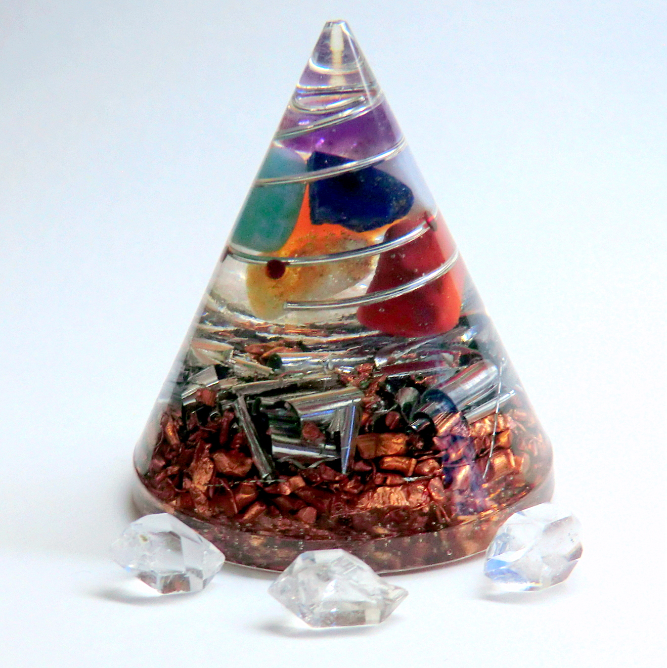 Orgonit  *Čakrové kamínky* ve spirále