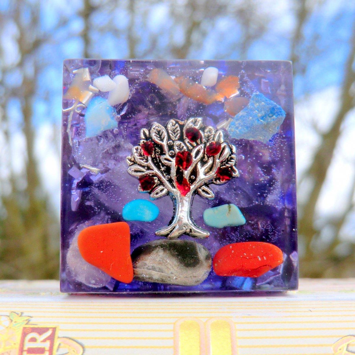 Orgonit  - Kostka * Strom Života * Ametystová