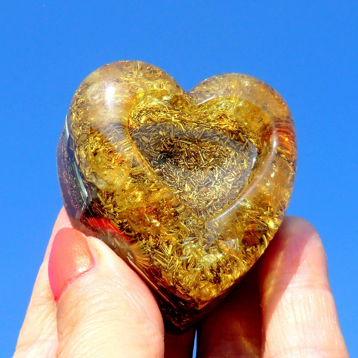 Orgonit osobní  * Citrínové srdce pro Štěstí