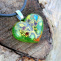 Orgonitový Amulet (Z1)* Strom Života s granátky* zelený
