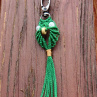 Přívěsek SOVA  s Křišťálem na klíče, batoh - Zelená
