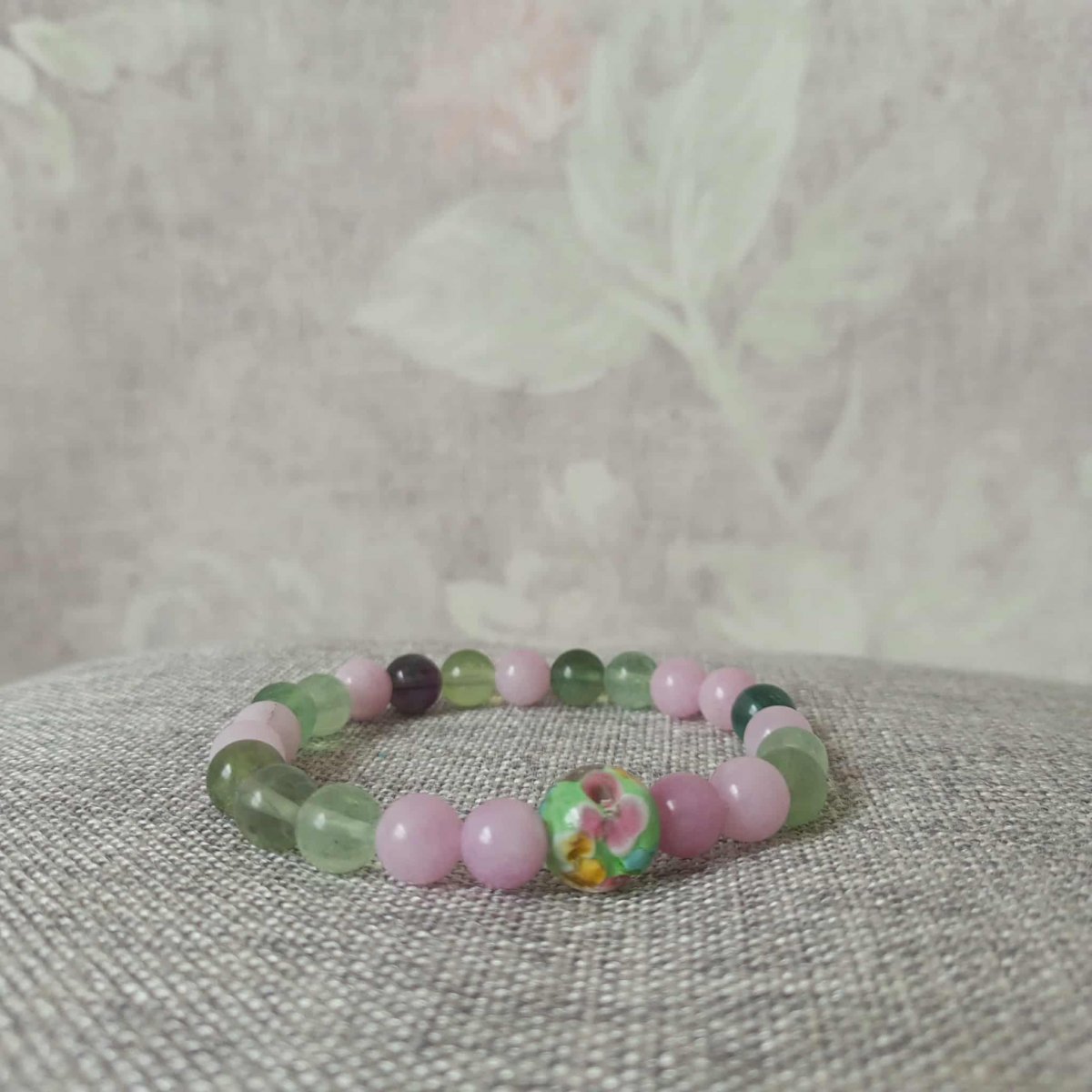 Náramek Kunzit a Fluorit