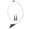 Černý třpytivý jednoduchý náhrdelník - 0:2