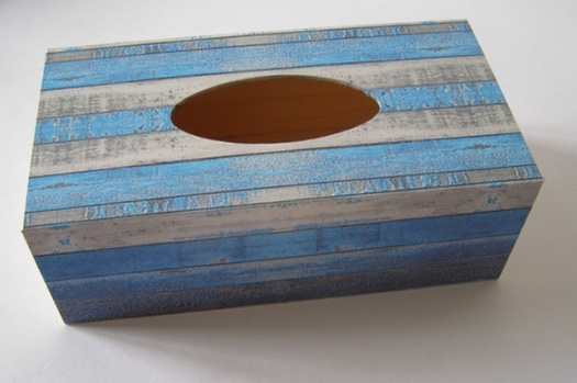 Krabice na kapesníky - Modré dřevo