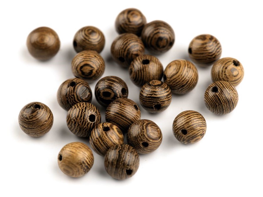 Dřevěné korálky 8mm - (20ks)