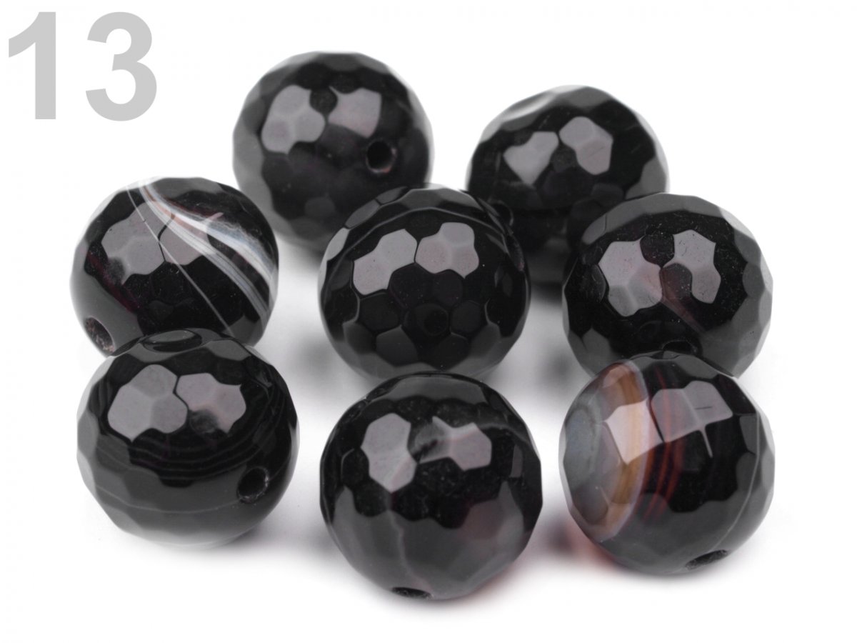 Korálky Achát průměr 12mm