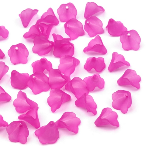 Květ kala plast 10X10mm TRANSPARENT- 20ks fialová