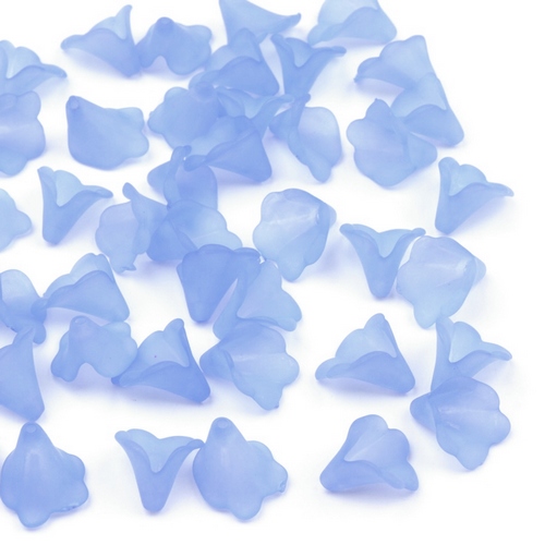 Květ kala plast 10X10mm TRANSPARENT- 20ks sv.modrá