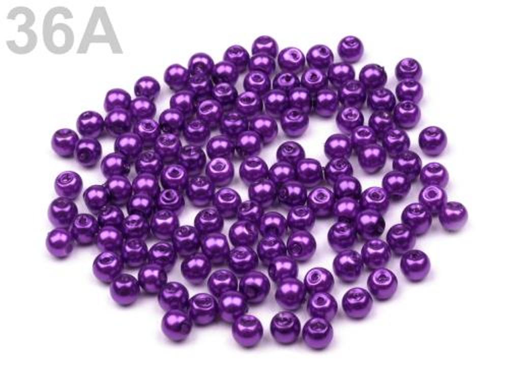 Voskované perly kuličky Ø4mm hladké cca 100 ks