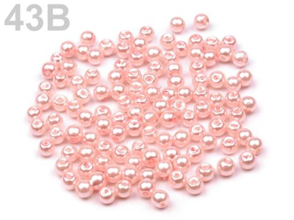 Voskované perly kuličky Ø4mm hladké cca 100 ks