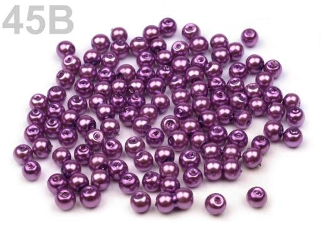 Voskované perly kuličky Ø4mm hladké cca 100 ks