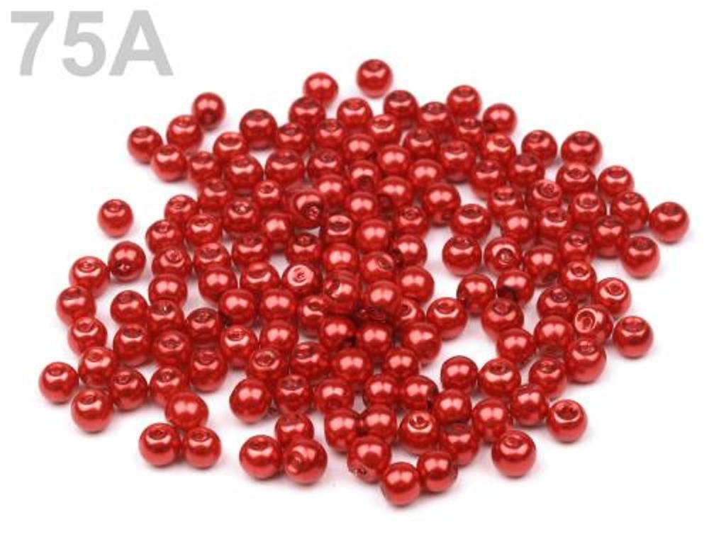 Voskované perly kuličky Ø4mm hladké cca 100 ks