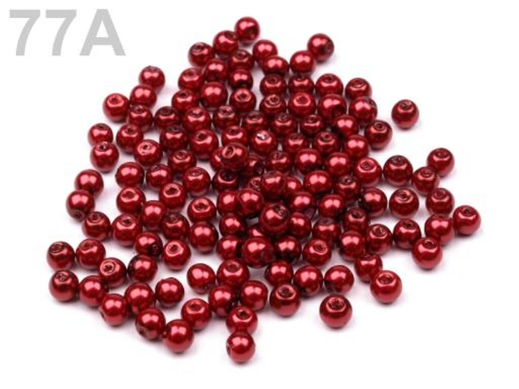 Voskované perly kuličky Ø4mm hladké cca 100 ks