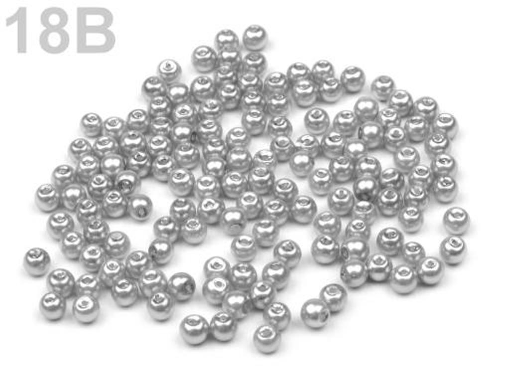 Voskované perly kuličky Ø4mm hladké cca 100 ks