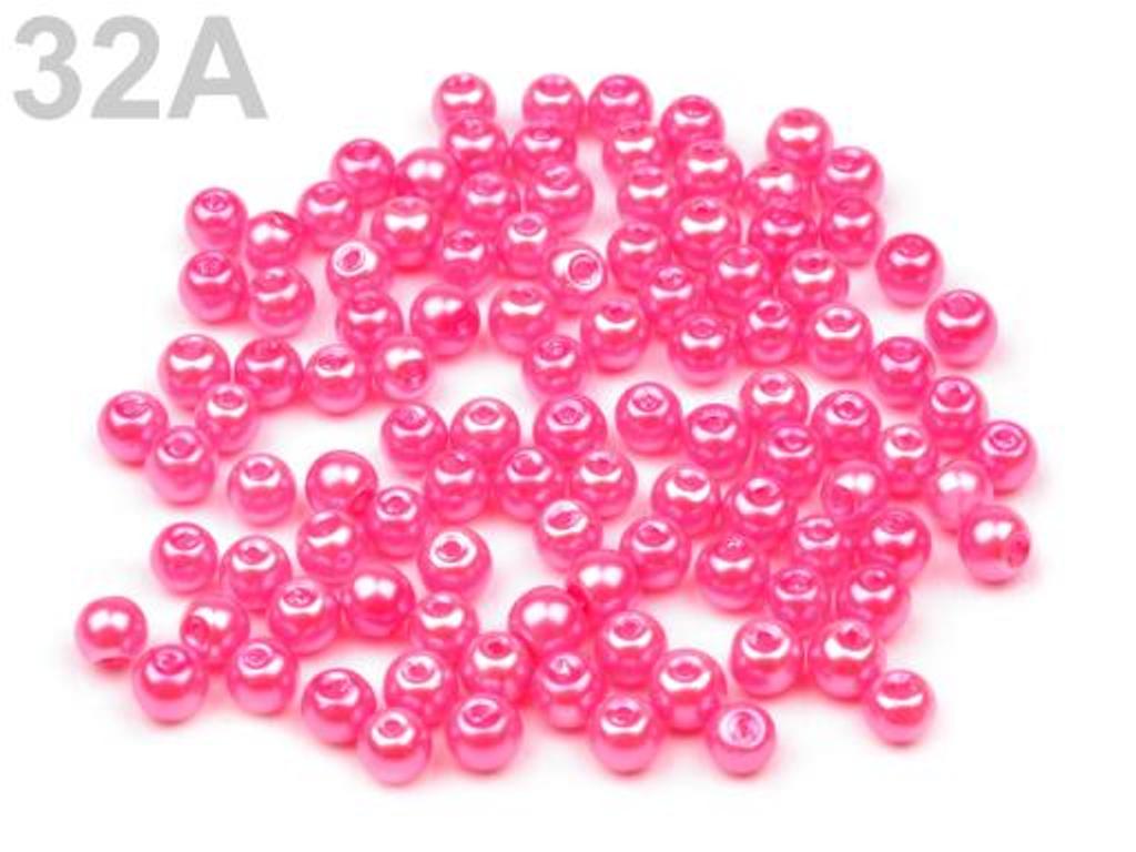 Voskované perly kuličky Ø4mm hladké cca 100 ks