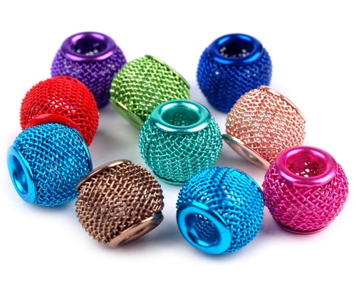 Korálek drátěný 10x12mm velký průvlek