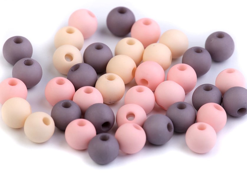 Plastové korálky 8mm - (30ks)