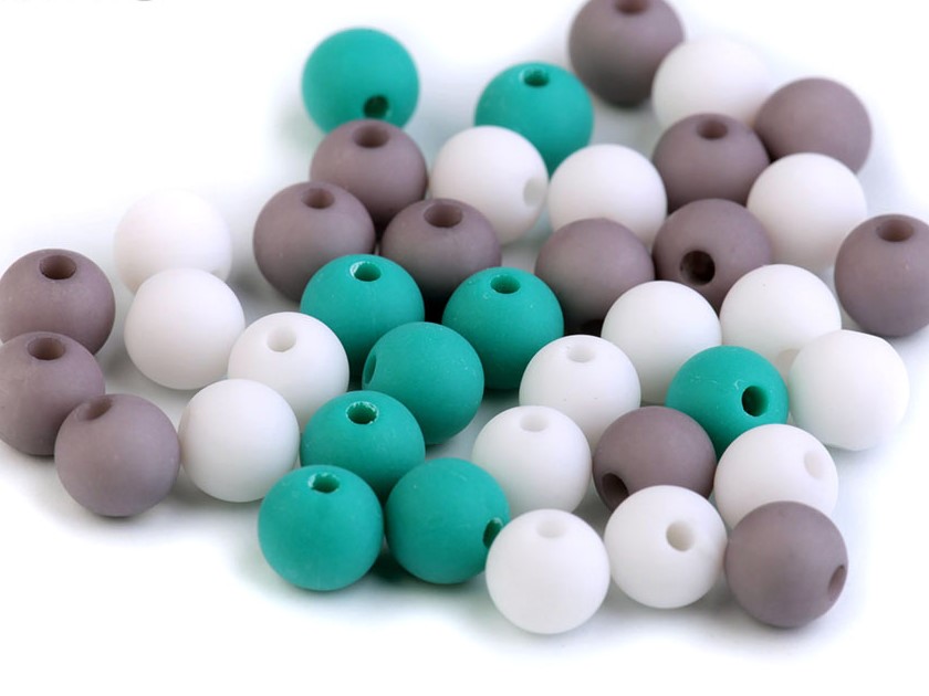 Plastové korálky 8mm - (30ks)