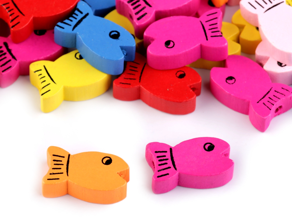 Dřevěné korálky - 10 kusů