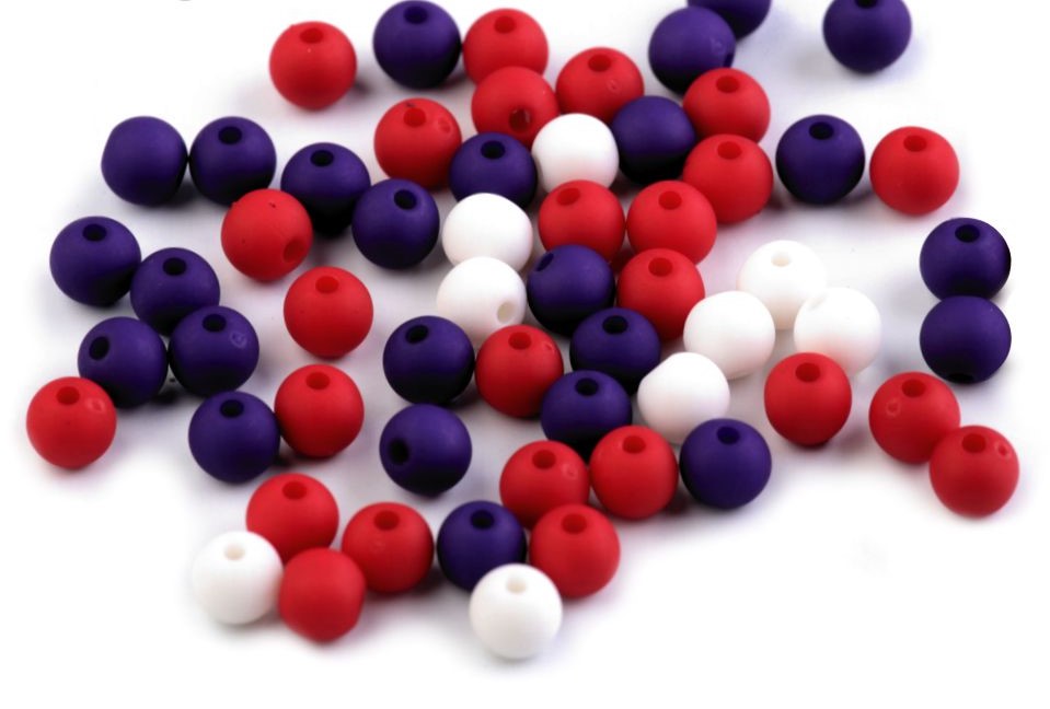 Plastové korálky 6mm (100ks) - mix