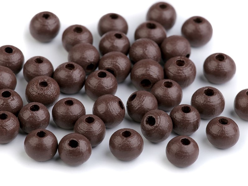 Dřevěné korálky - 60 kusů