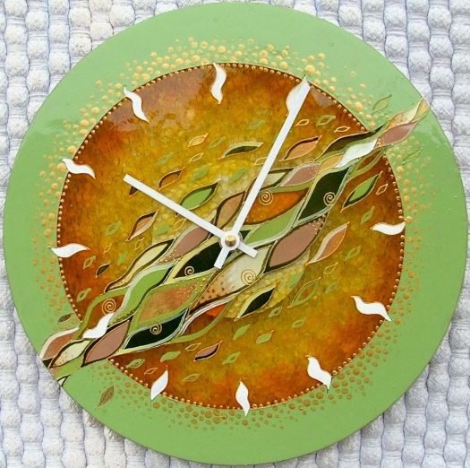 Dech lesa-skleněné hodiny 30x30cm