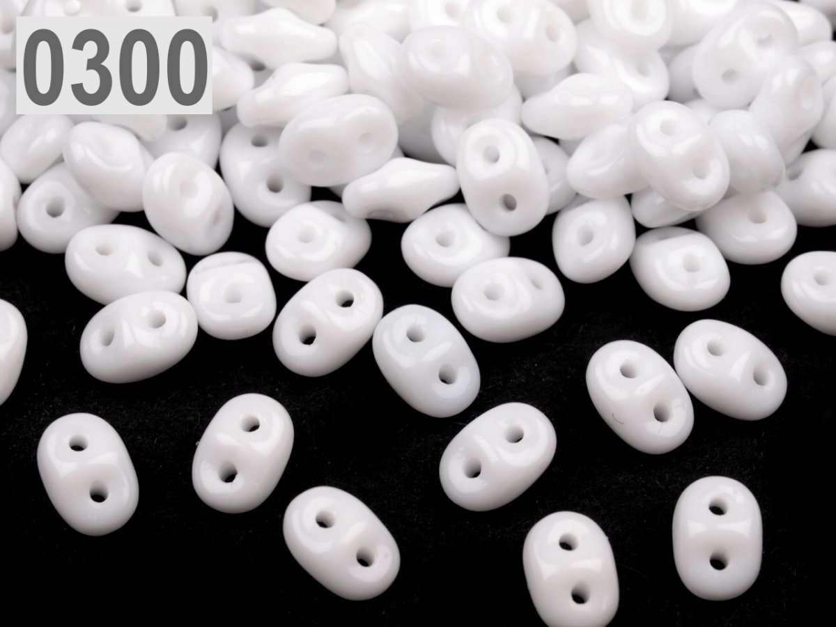 Dvoudírkový rokajl Super Duo 2,5 x 5mm