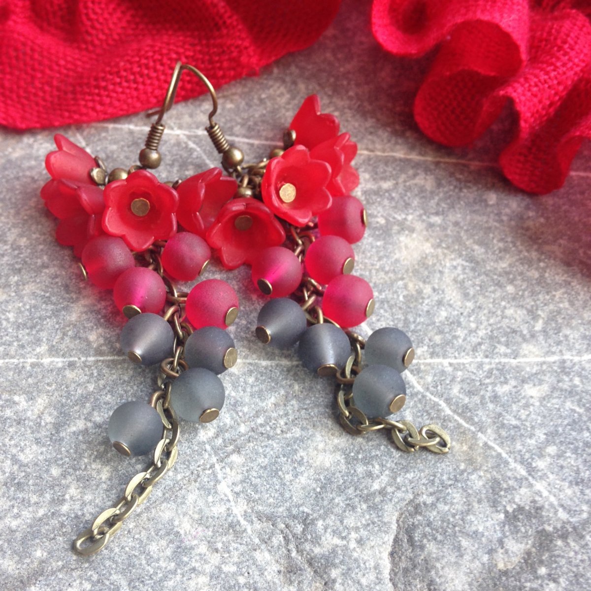 Červené zvonečkové hrozny