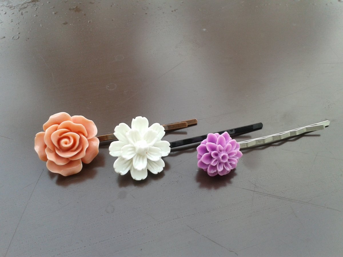 Sponka do vlasů - květ