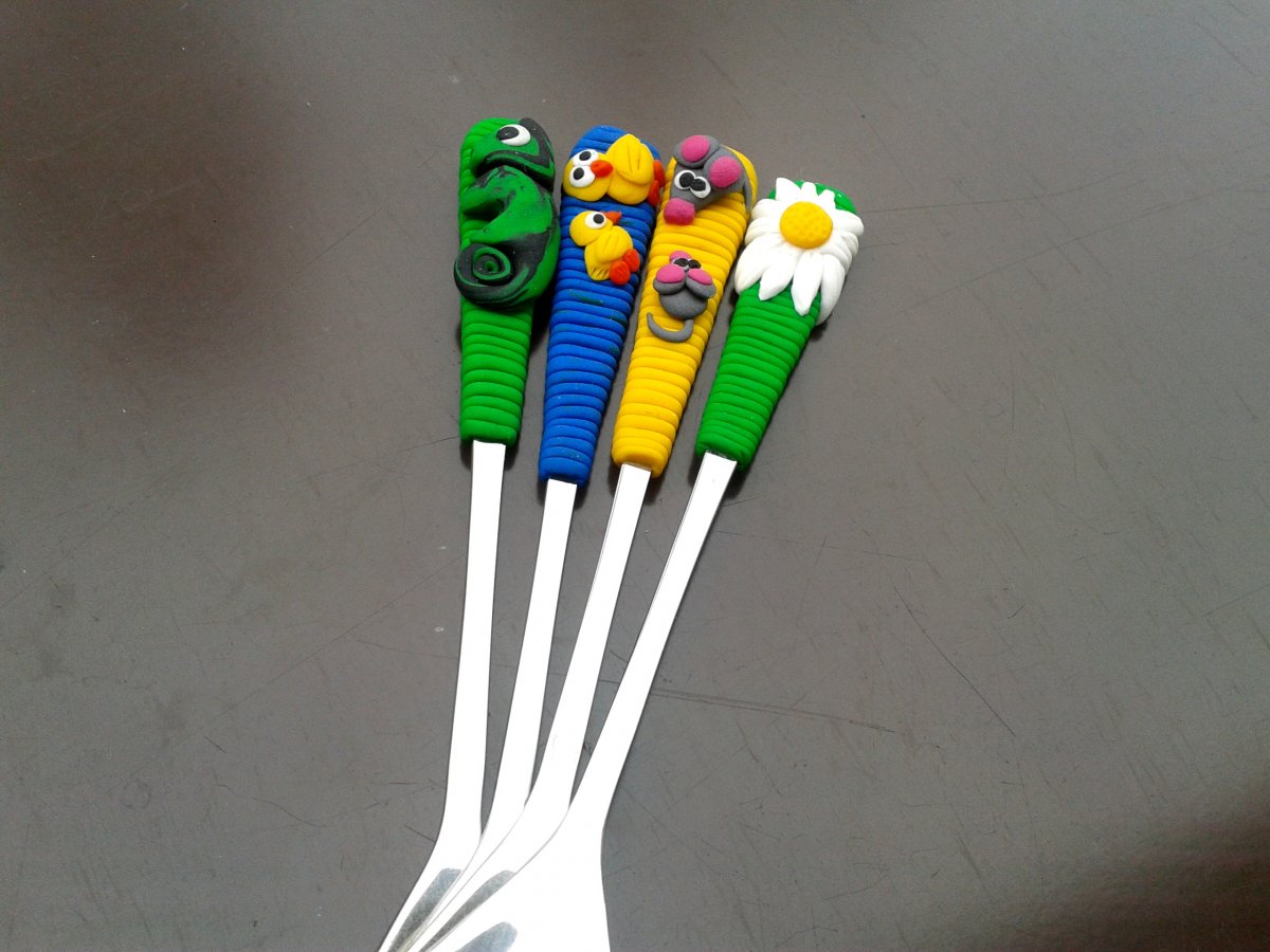 Fimo lžičky - čajové