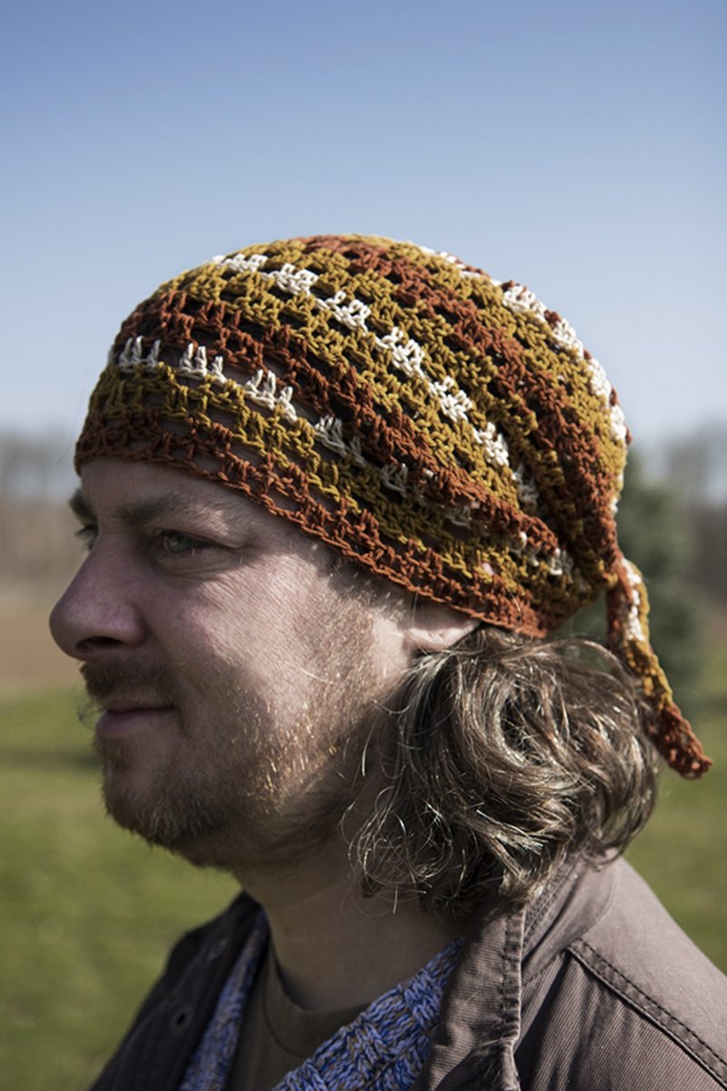 Šátek pánský háčkovaný