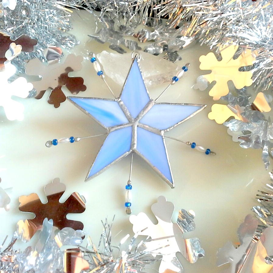 Hvězdička 9 cm - bleděmodrá