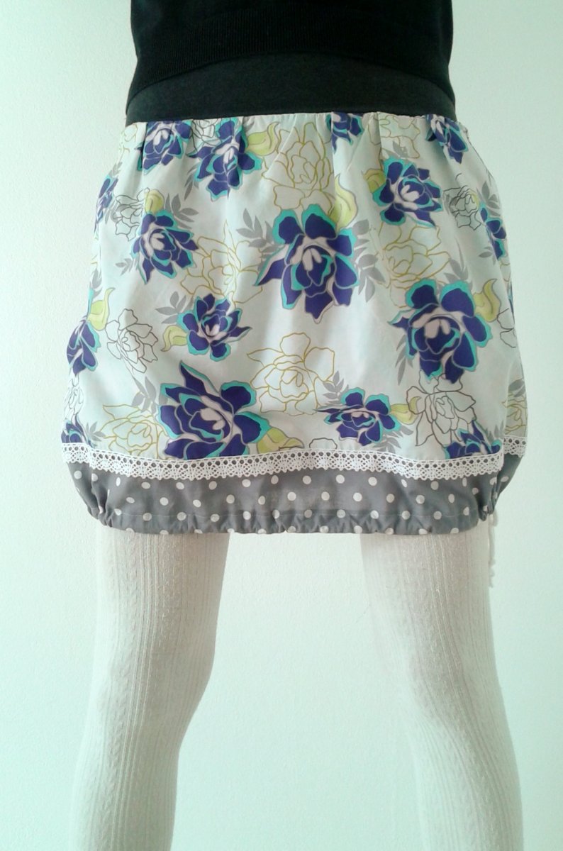 SLEVA...Balónová sukně KVĚTY A PUNTÍKY