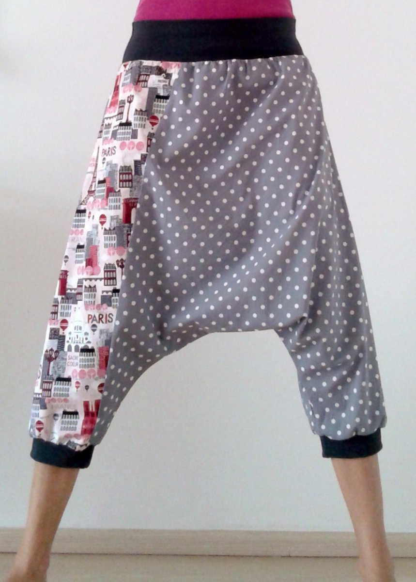 Harémové kalhoty VOYAGE A PARIS