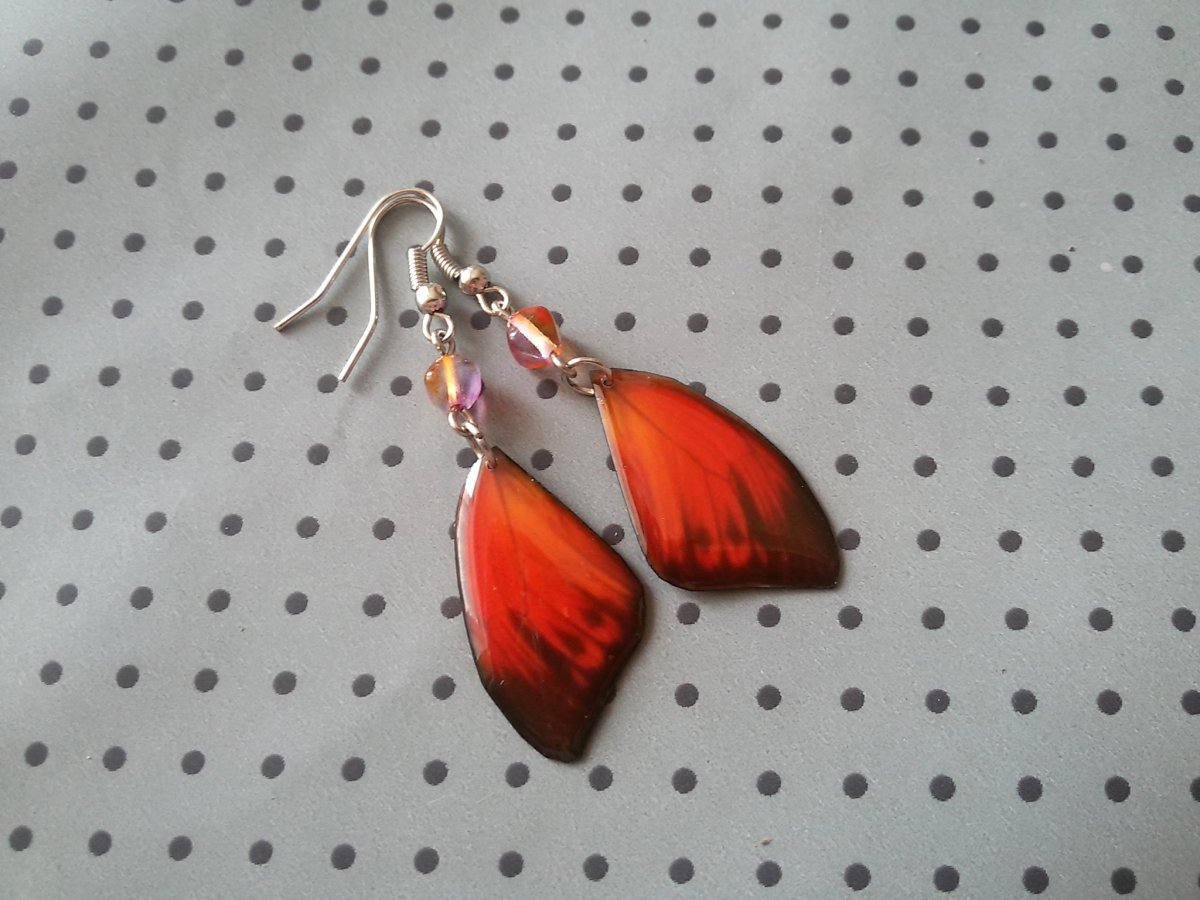 Motýlí křídla s korálkou