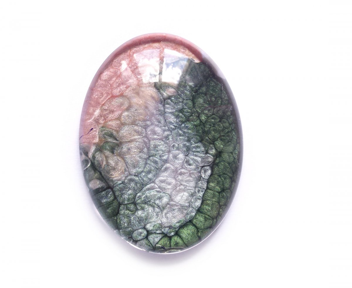 Skleněný kabošon 40 x 30 mm