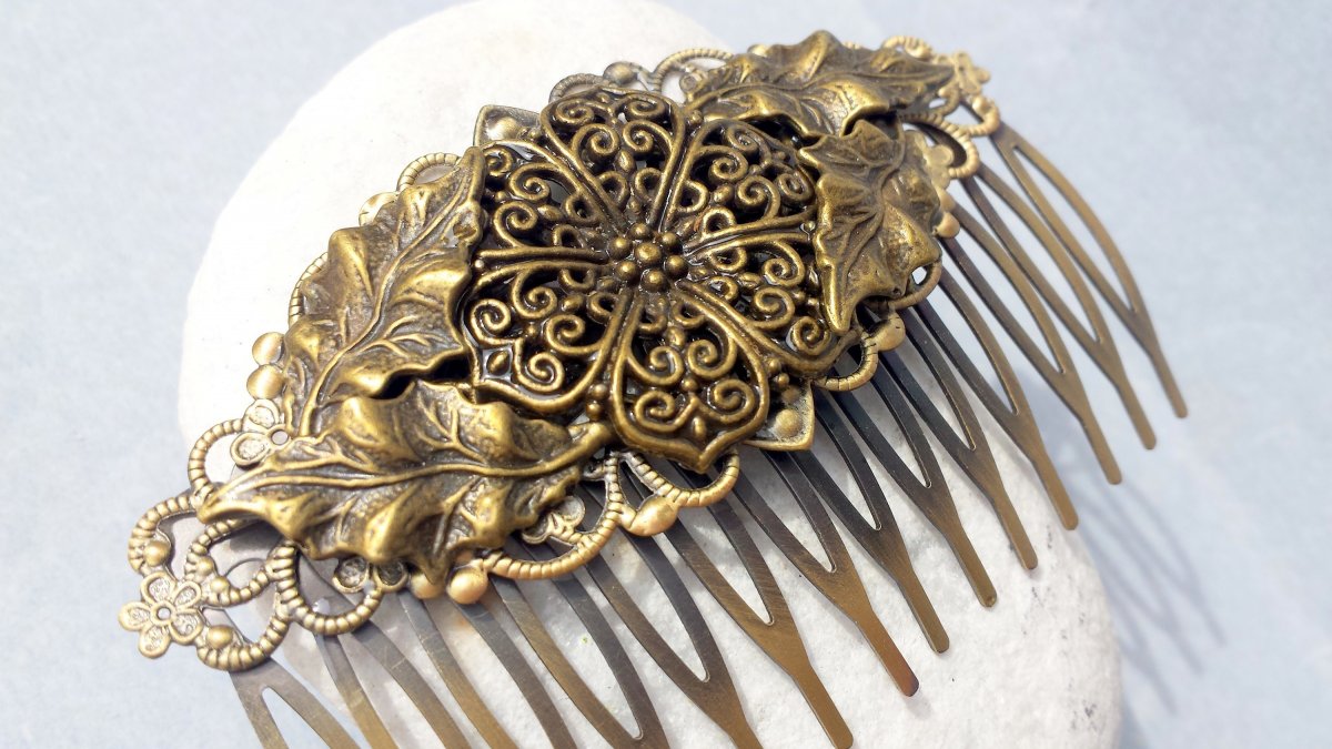 Vintage hřebínek do vlasů 