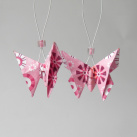 Růžové vábení - origami náušnice