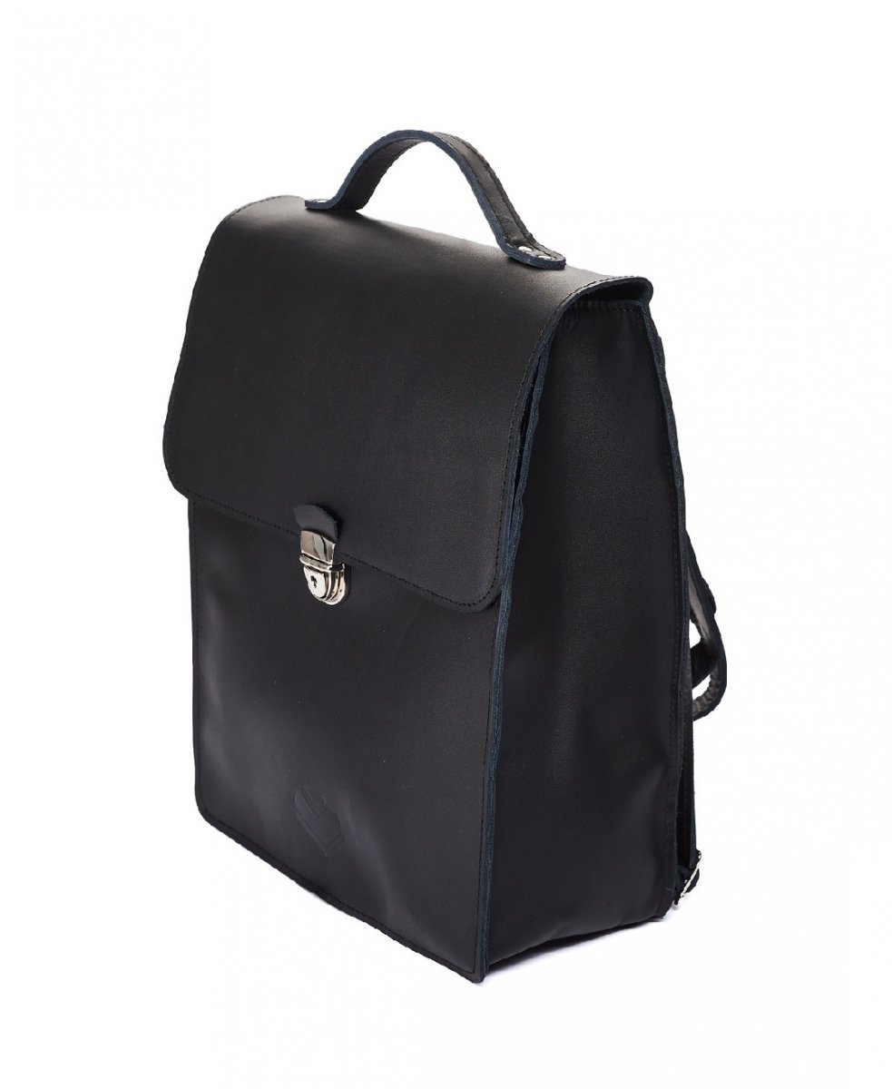 Kožený batoh - černý