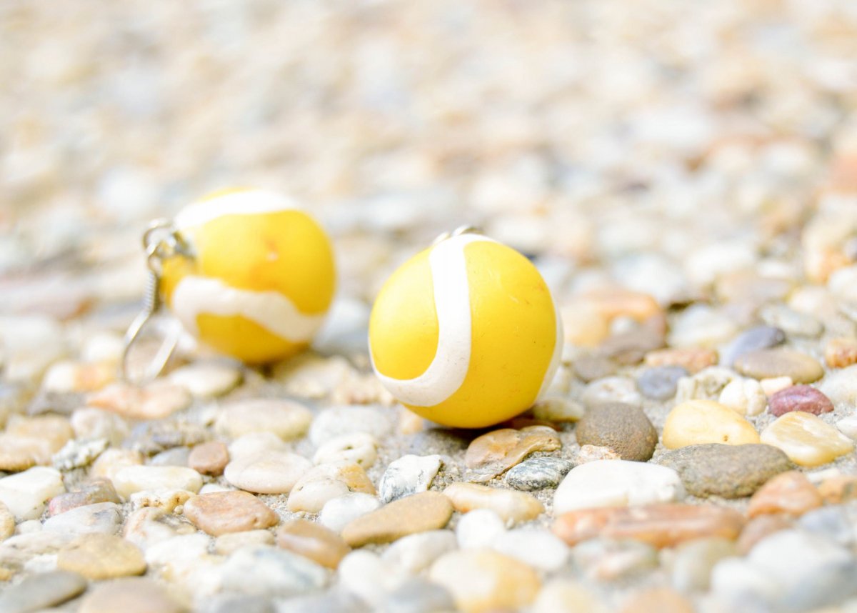 Tenisové míčky - náušnice