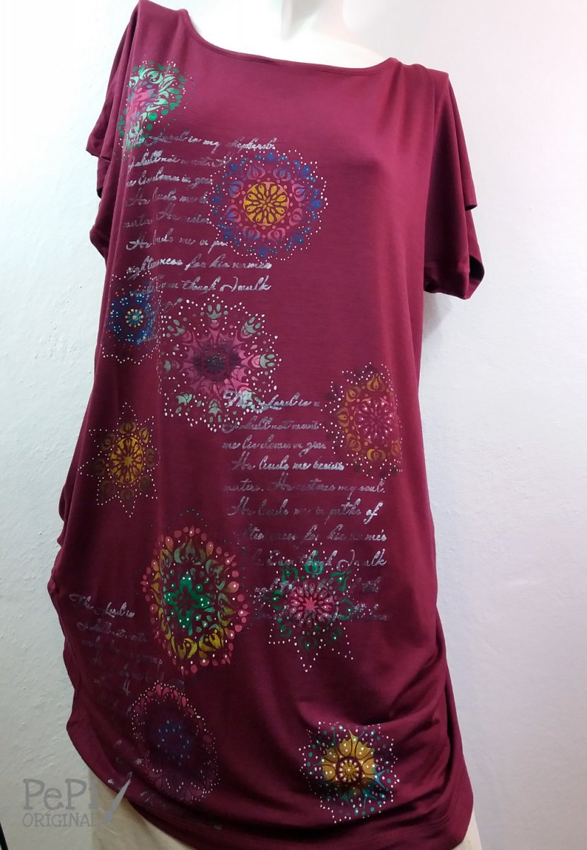 Ručně malované triko/šaty M