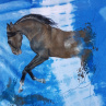Modré tílko s koňem 44-ručně malované