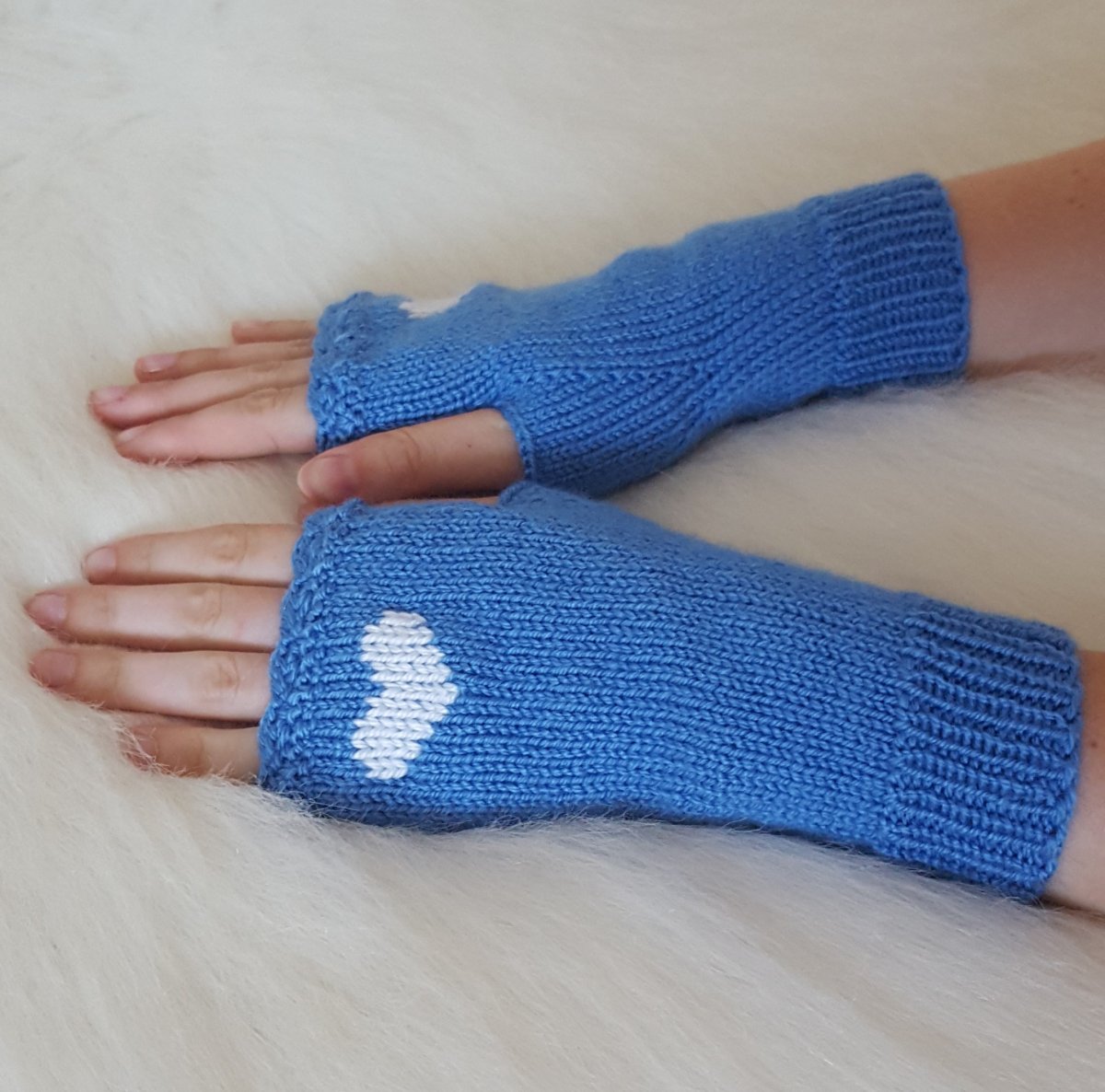 Srdeční záležitost - modrá s bílou