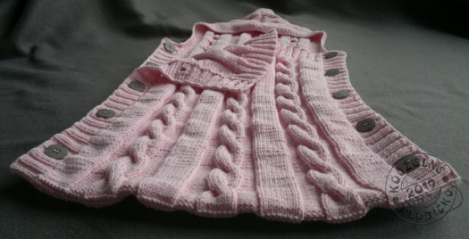 Fusak pletený růžový