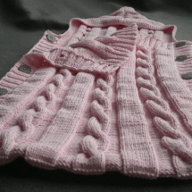 Fusak pletený růžový