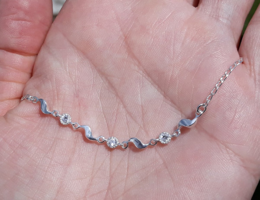Stříbrný náhrdelník se zirkony Ag 925/1000